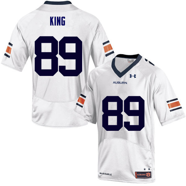 Men Auburn Tigers #89 Griffin King College Football Jerseys Sale-White - Click Image to Close